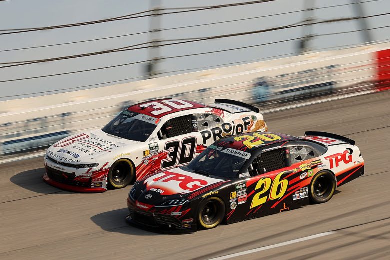 Myatt Snider and Dean Thompson race at Darlington.