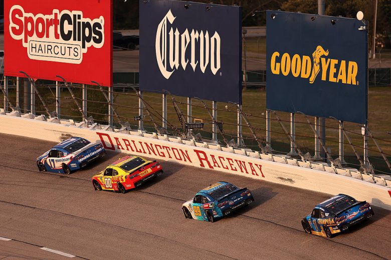 A general view of racing at Darlington.