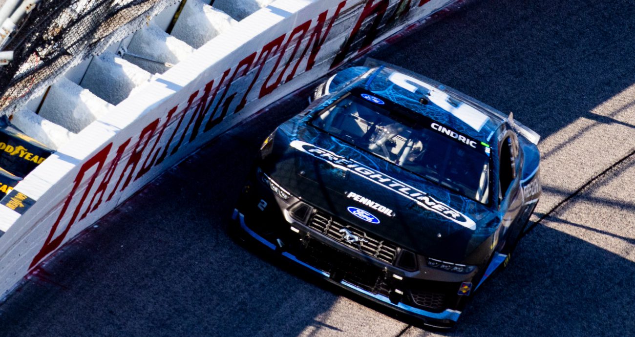 Austin Cindric drives at Darlington.