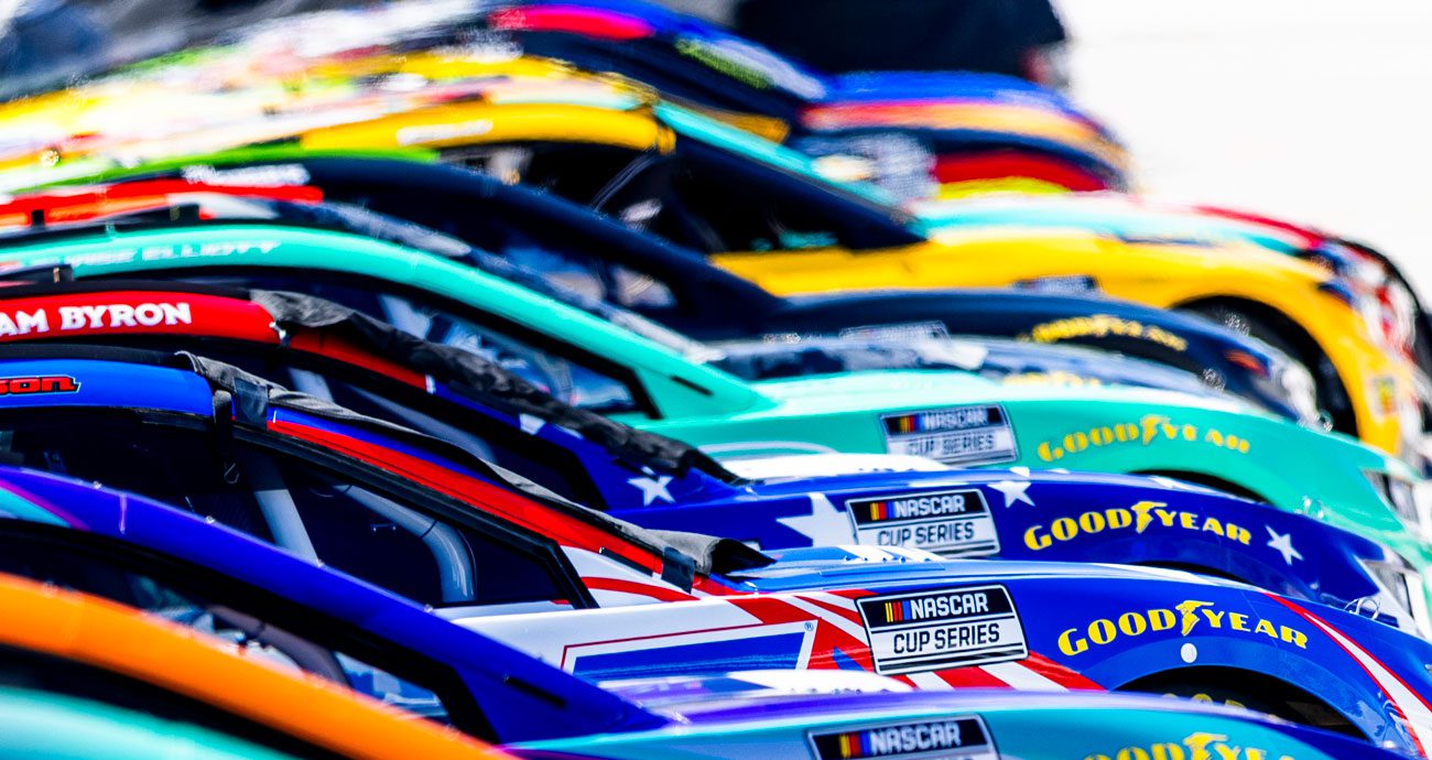 NASCAR Cup Series cars at Martinsville.