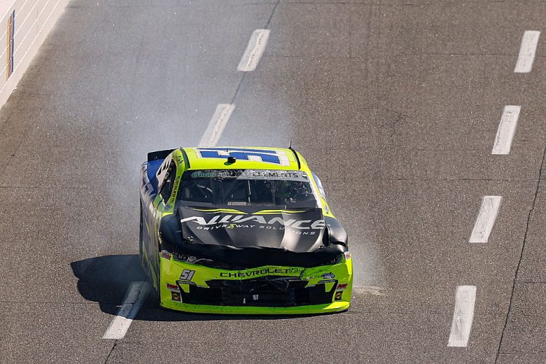 Jeremy Clements drives at Martinsville.