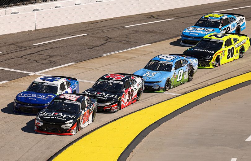 A general view of racing at Martinsville.