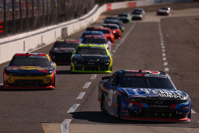 A general view of racing at Martinsville.