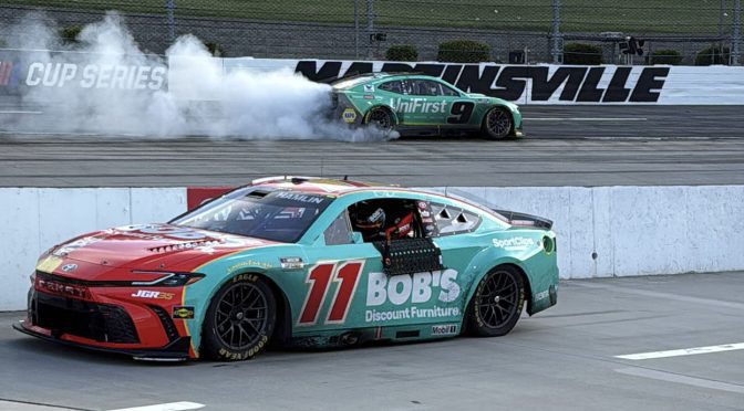Featured Image for Clock strikes 9! Elliott holds off Hamlin to win Martinsville