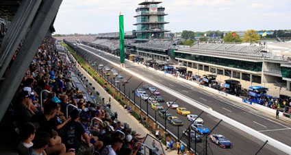 View of Indianapolis Motor Speedway race track