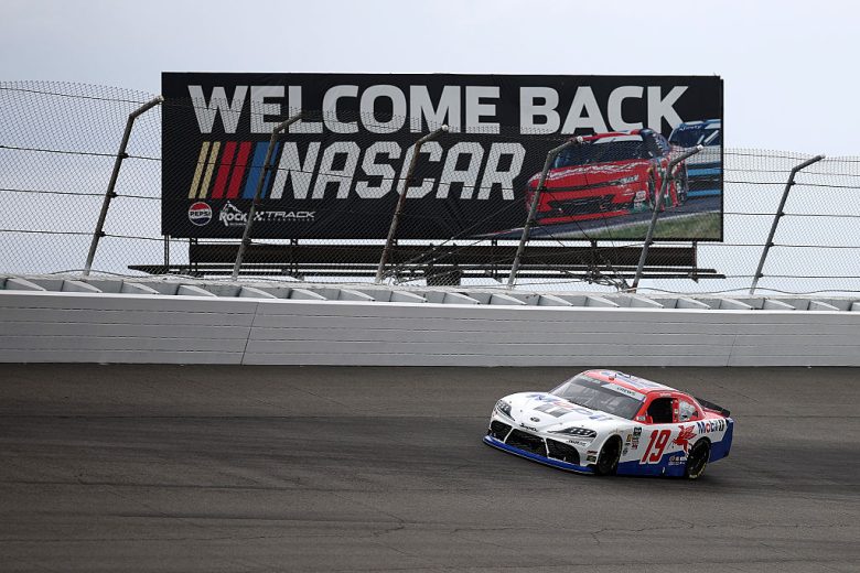Brent Crews drives at Rockingham.