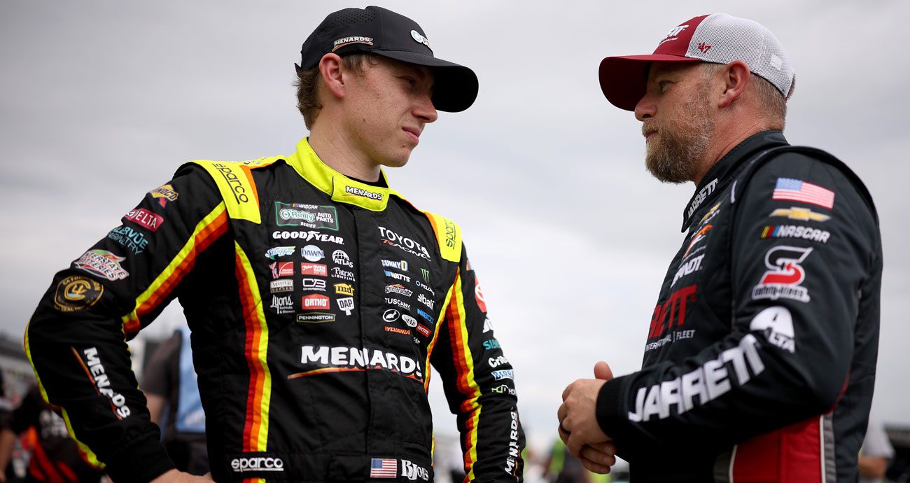 Brandon Jones and Justin Allgaier at Rockingham.