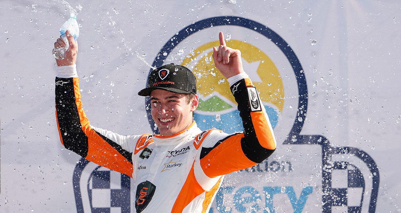 William Sawalich scores first O’Reilly Auto Parts Series win at Rockingham