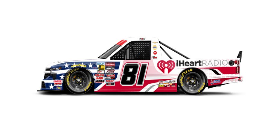 A graphic depicting the No. 81 race truck.