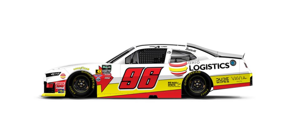 A graphic depicting the No. 96 race car.