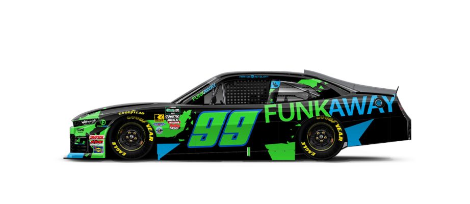 A graphic depicting the No. 99 race car.