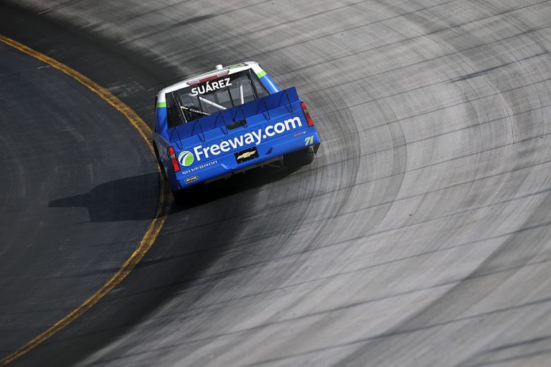 Daniel Suárez drives at Bristol.