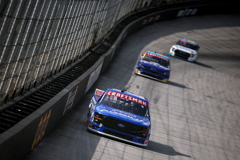 Luke Baldwin drives at Bristol.