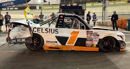 Eckes tags Heim, triggering multi-truck crash at Bristol