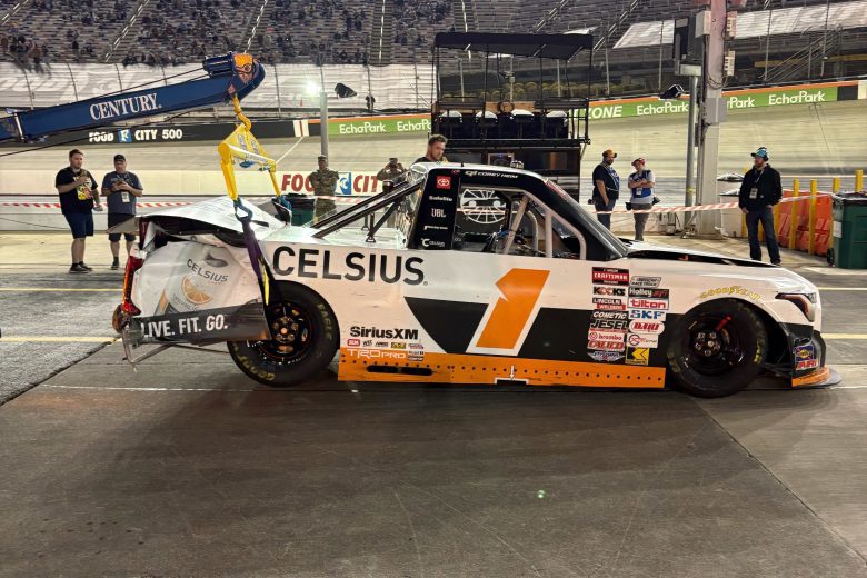 Corey Heim's damaged truck at Bristol.