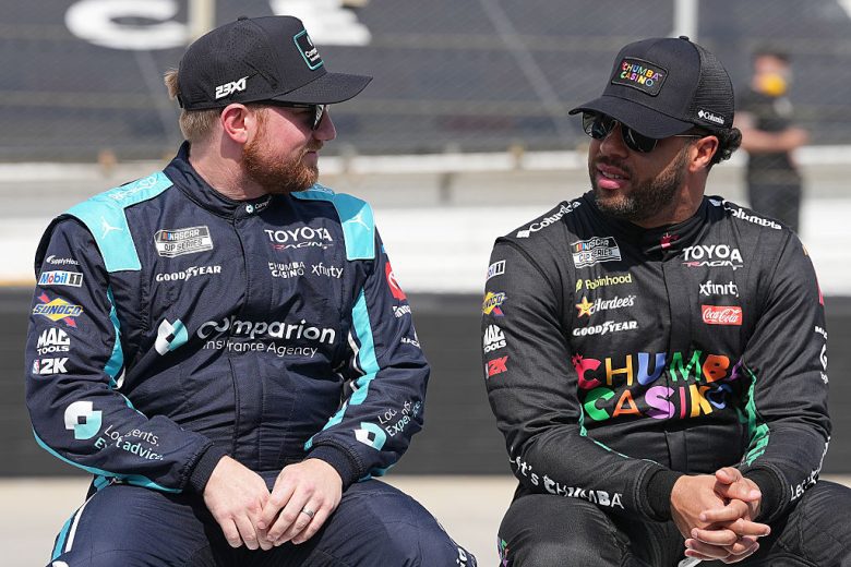 Tyler Reddick and Bubba Wallace talk.
