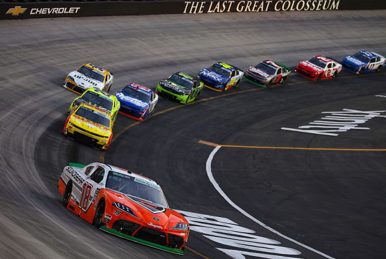 A general view of racing at Bristol.