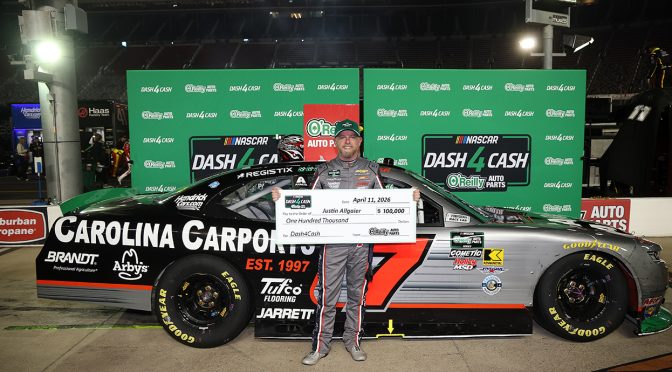 Featured Image for Allgaier cashes eighth Dash 4 Cash prize at Bristol; Crews continues impressing