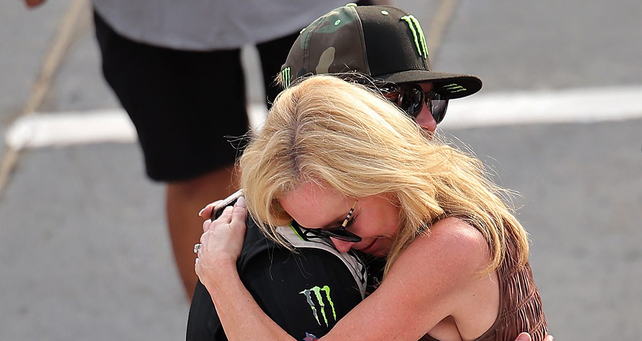 ty gibbs celebrates his first cup series win at bristol