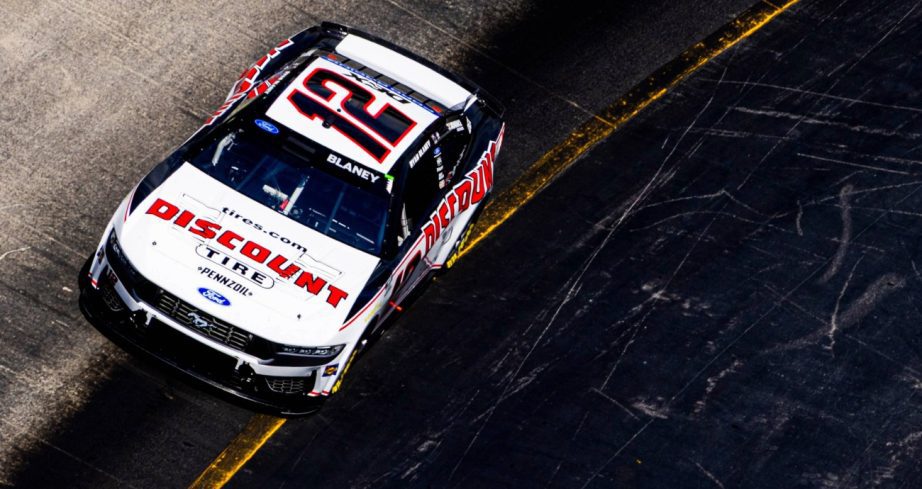 Ryan Blaney drives at Bristol.
