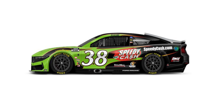 A graphic depicting the No. 38 Ford.