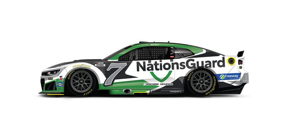 A graphic depicting the No. 7 Chevrolet.