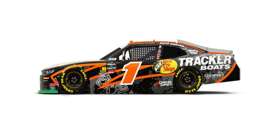 A graphic depicting the No. 1 Chevrolet.