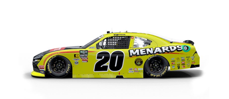 A graphic depicting the No. 20 Toyota.