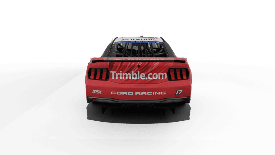 A rendering of Chris Buescher's No. 17 Trimble/Liverpool FC paint scheme.