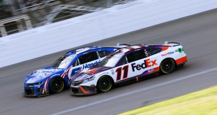 Look back: Hamlin and Larson’s battle from 2023 Kansas spring race