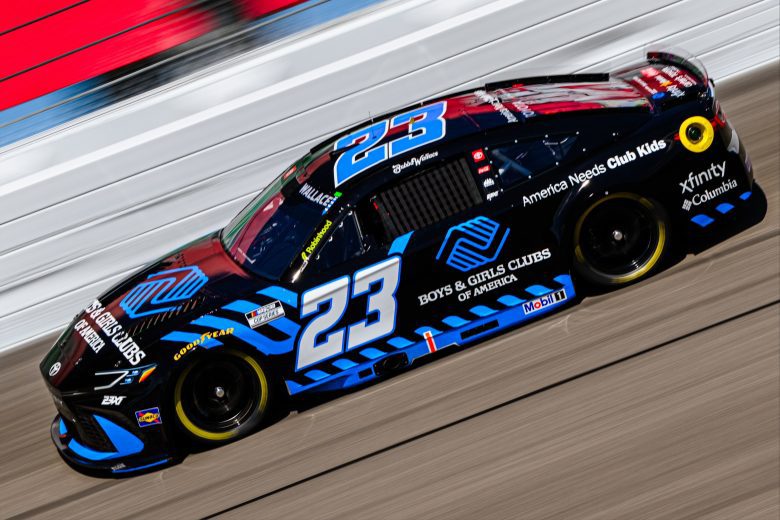 Bubba Wallace drives at Kansas.