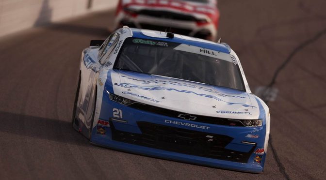 Featured image for Too close for Kansas comfort: Austin Hill exits after close racing with RCR teammate Love
