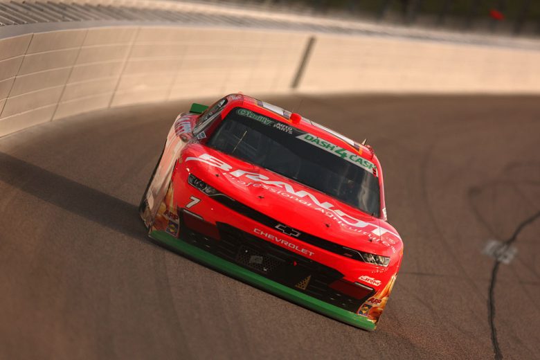 Justin Allgaier drives at Kansas.
