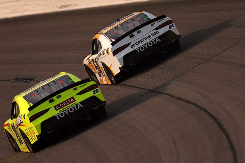 Brandon Jones and Taylor Gray drive at Kansas.