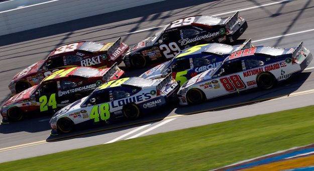 Jimmie Johnson recounts 2011 'Dega win that ended with a large beer donation to Dale Jr.
