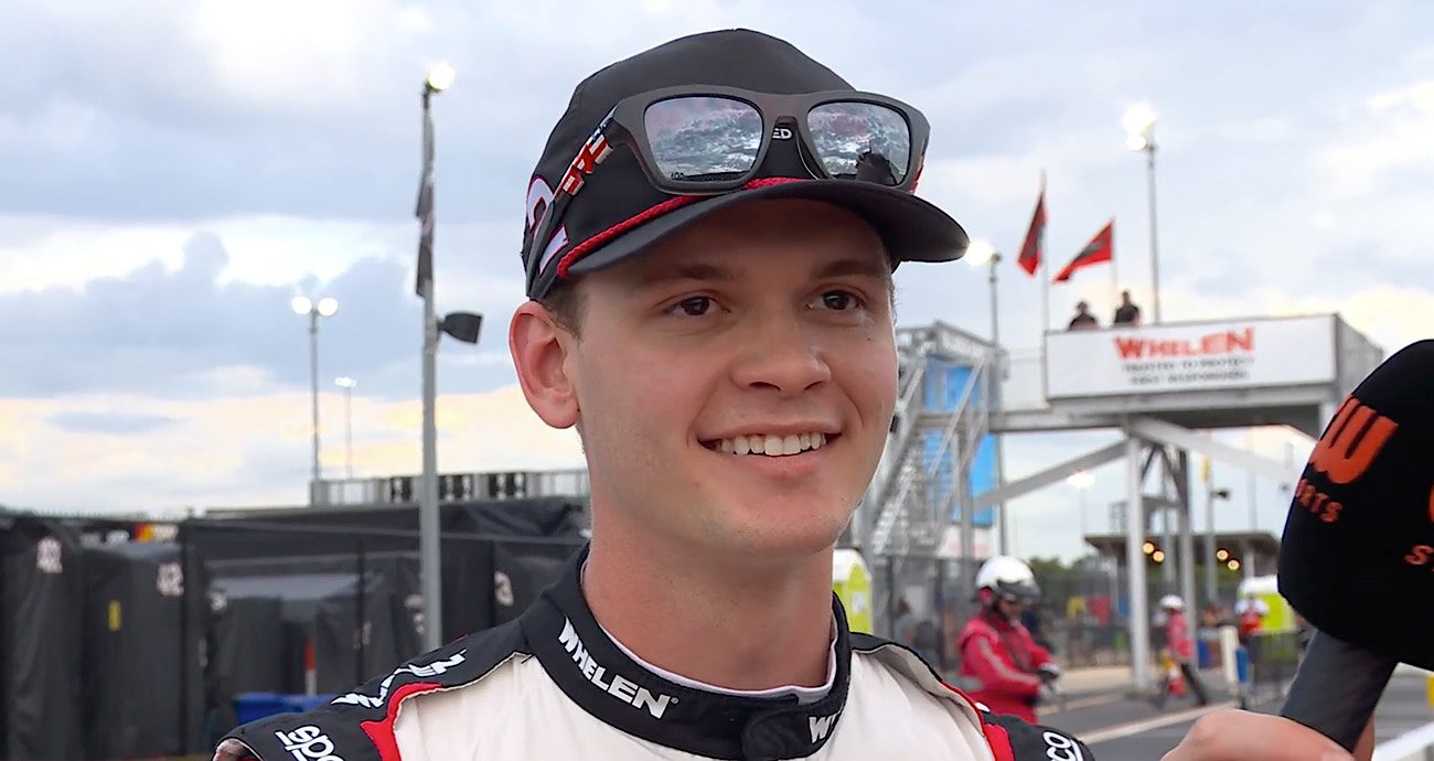 Love wins Talladega pole, shares team push-up challenge