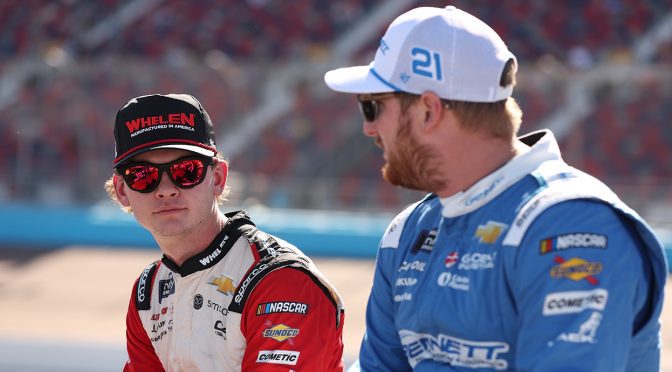 Featured Image for Teammates Austin Hill, Jesse Love bury Kansas hatchet ahead of O’Reilly Talladega tango