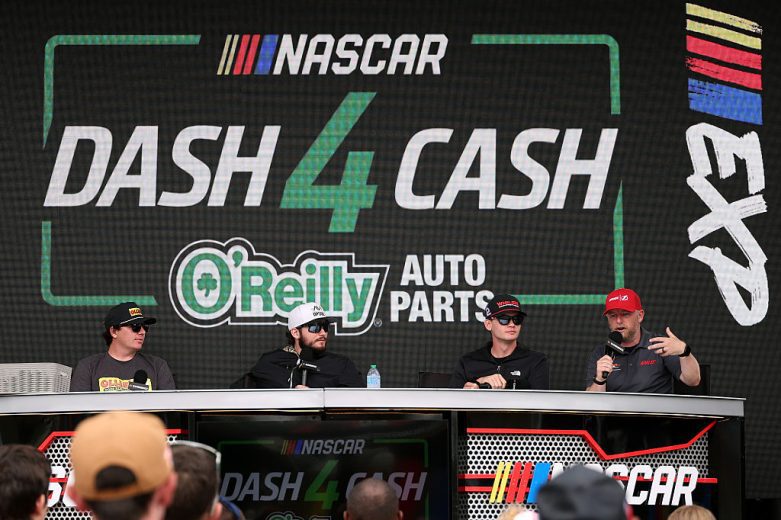 Dash 4 Cash drivers speak at Talladega.