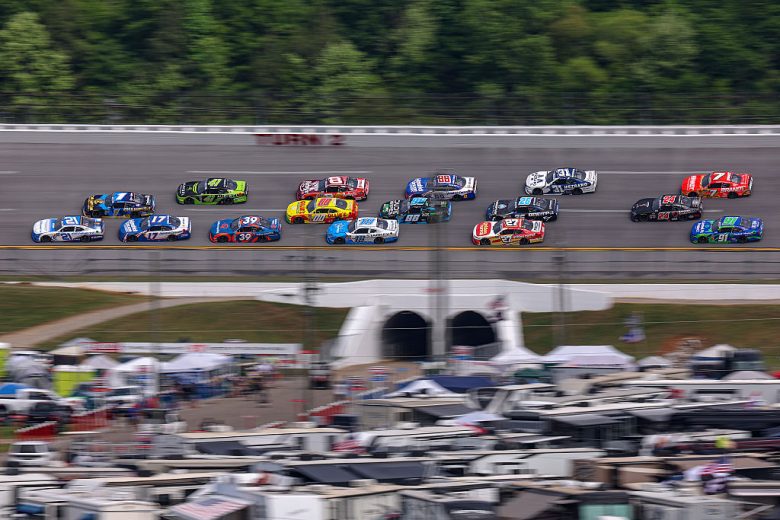 A general view of racing at Talladega.
