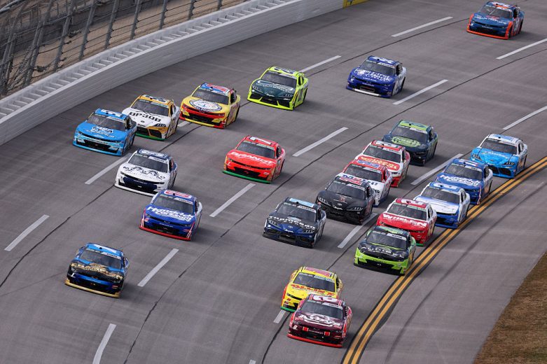A general view of racing at Talladega.
