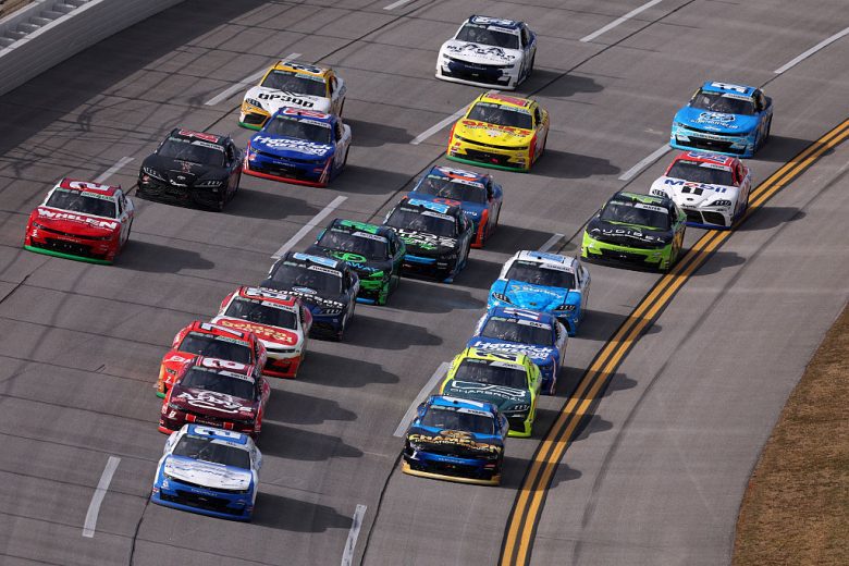 A general view of racing at Talladega.