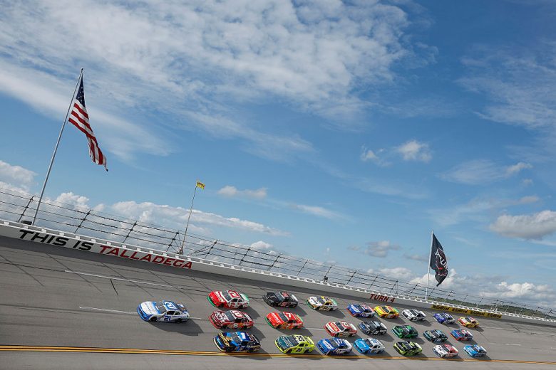 A general view of racing at Talladega.