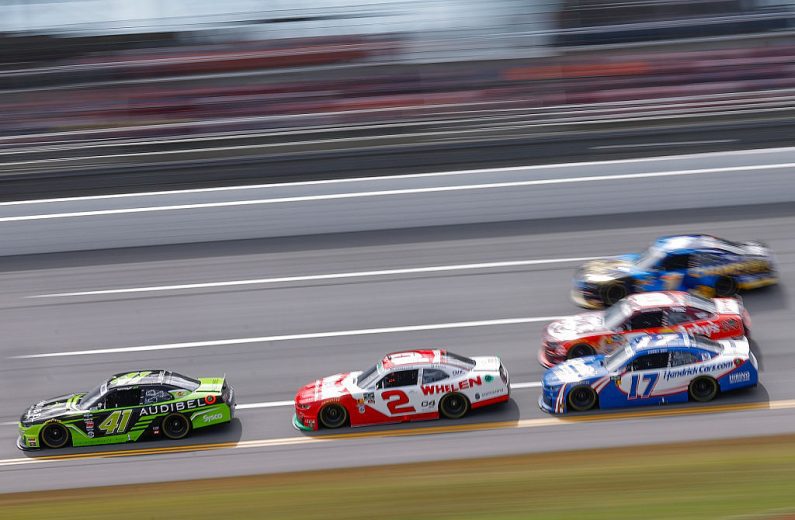 A general view of racing at Talladega.