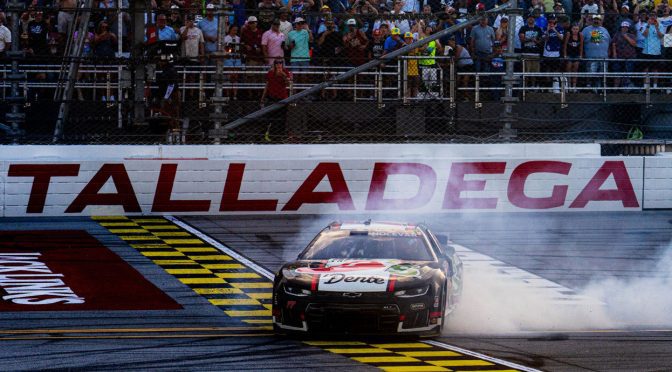 Featured Image for Carson Hocevar earns first career Cup win in Talladega thriller
