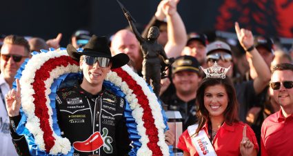 Photos: Carson Hocevar celebrates Talladega spring race win