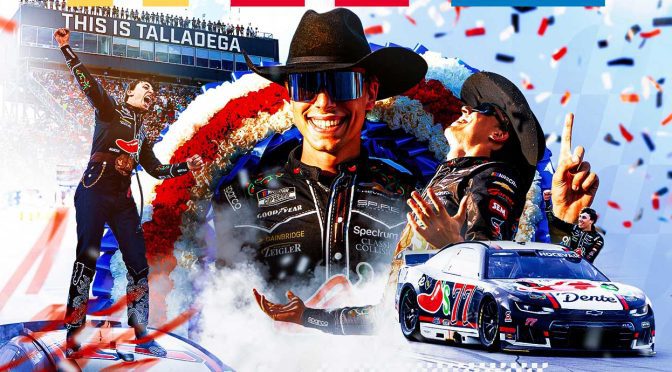 'One of a kind': Carson Hocevar launches first-win celebration to remember, and Talladega approves