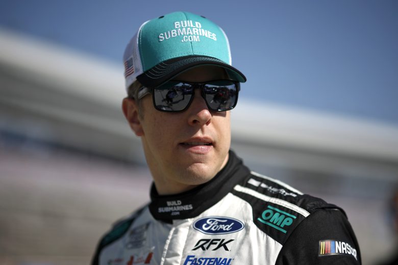 FORT WORTH, TEXAS - APRIL 13: Brad Keselowski, driver of the #6 BuildSubmarines.com Ford, looks on during qualifying for the NASCAR Cup Series AutoTrader EchoPark Automotive 400 at Texas Motor Speedway on April 13, 2024 in Fort Worth, Texas.