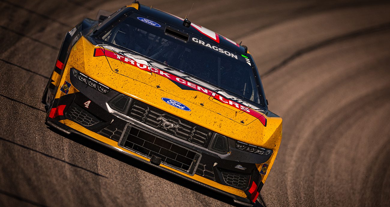 Noah Gragson drives during a NASCAR Cup Series race.