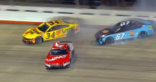 Promo Image for Gilliland spins, Suárez wins Stage 2 under caution