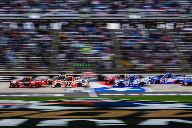 A general view of racing at Texas.